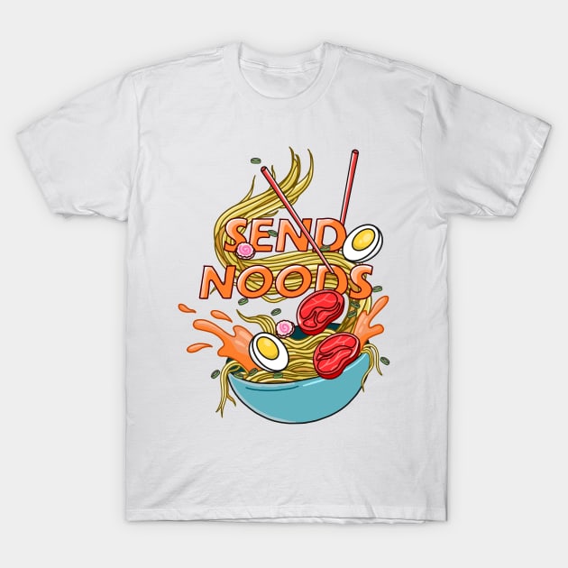 Send Noods Ramen T-Shirt by Kimprut